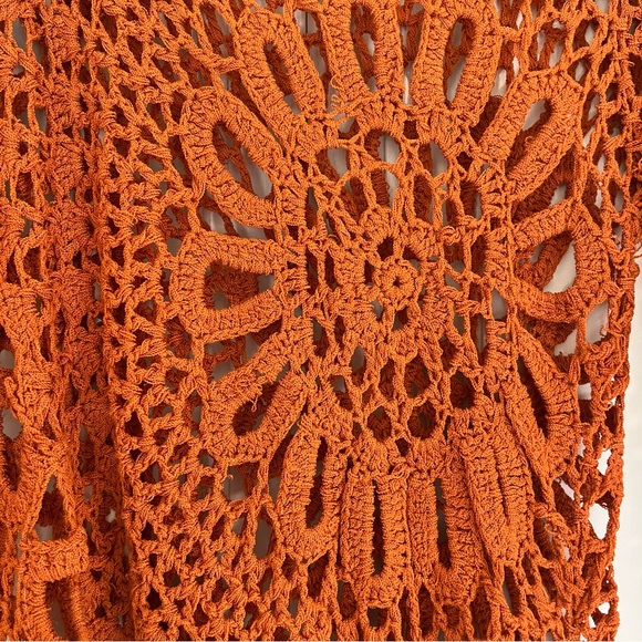 TEMPO PARIS CROCHET SWEATER | BURNT ORANGE | RUST | MEDIUM | GREAT CONDITION - Picture 8 of 10